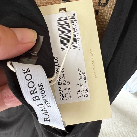 Ramy Brook Ray Smocked Waist Maxi Dress BLACK, Size Small NWT - Picture 11 of 11